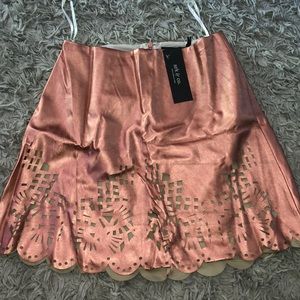 Ark & Co Metallic Pink Skirt